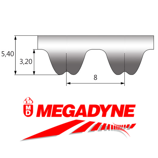 -MEGADYNE ITALIASILVER2-8M تسمه مگادین ایتالیا SILVER2-8M